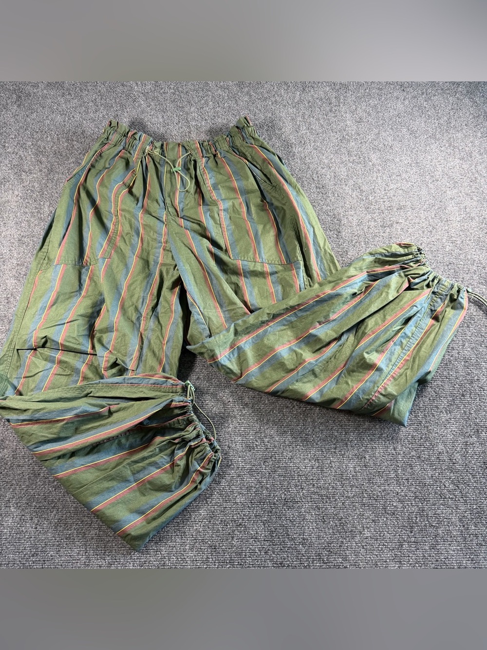 Urban Outfitters Sloan Poplin Striped Balloon Pants Size Medium Boho Cottagecore